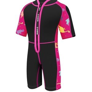 Kids Swim Wetsuit - Black and Pink NWOT